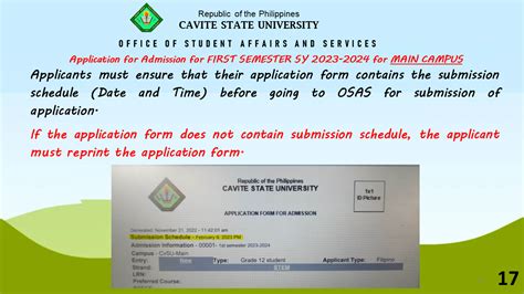 Cavite State University Enrollment Portal.
